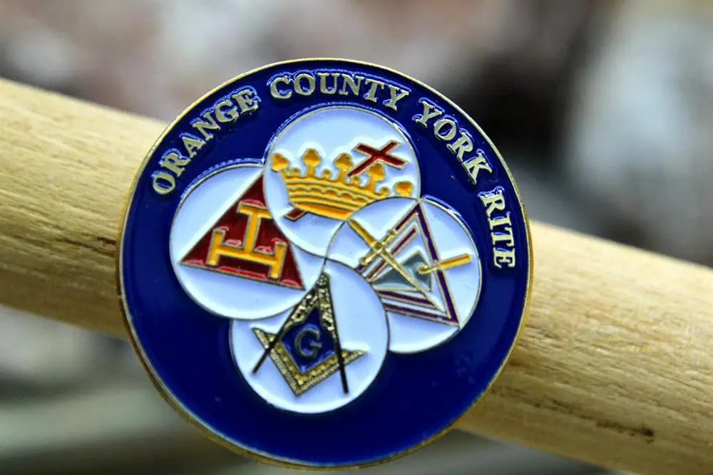 Masonic Lapel Pins Badge Mason Freemason B69 ORANGE COUNTY YORK RITE 2.5cm