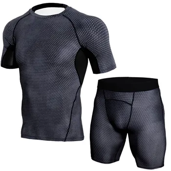 2018 New Compression Running Sets Men T-Shirt + Shorts/2PC Male Running Gym Training Plus Size Tights Black GYM Sport Suits
2018 New Compression Running Sets Men T-Shirt + Shorts/2PC Male Running Gym Training Plus Size Tights Black GYM Sport Suits