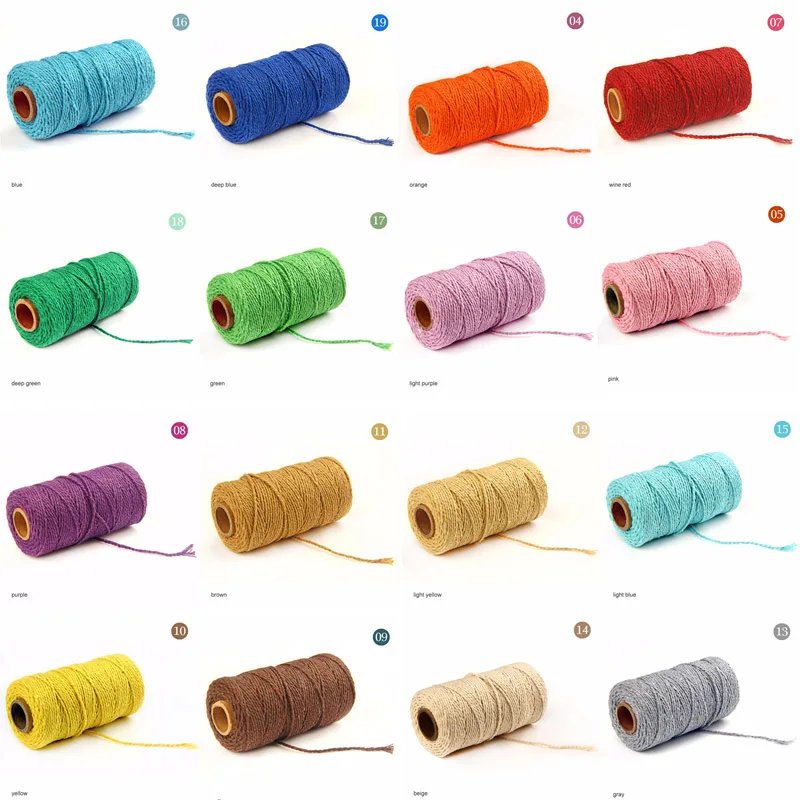 Cotton Cords Sewing Thread Artisan String 19 Colors Twisted Macrame Cord 100 Yards DIY Wedding Decor Supply Handmade Rope Craft
Cotton Cords Sewing Thread Artisan String 19 Colors Twisted Macrame Cord 100 Yards DIY Wedding Decor Supply Handmade Rope Craft