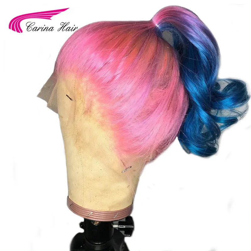 Carina Glueless Pink Blue Ombre Lace Front Human Hair Wigs Pre Plucked Brazilian Remy Transparent Lace Frontal Wig for Women
Carina Glueless Pink Blue Ombre Lace Front Human Hair Wigs Pre Plucked Brazilian Remy Transparent Lace Frontal Wig for Women