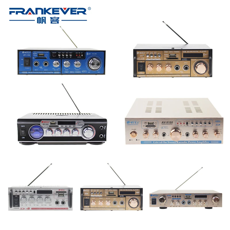 

FrankEver HIFI Stereo Audio Amplifier Super Tube Bluetooth Amplifier for Car Home Cinema System Audio with EU Plug