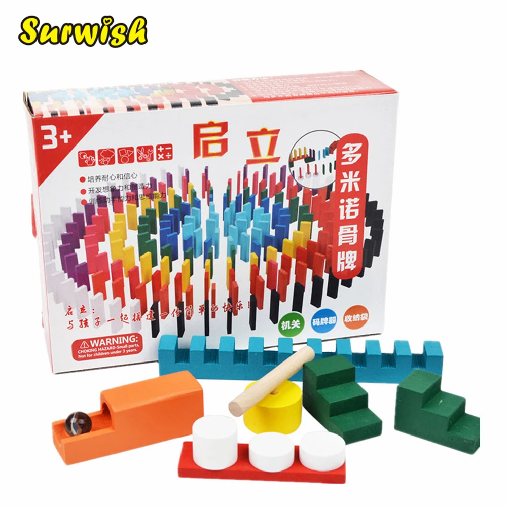 Surwish 200Pcs Wooden Domino Blocks Set for Kids Racing Games Intelligence Building and Stacking Blocks Education Toy
Surwish 200Pcs Wooden Domino Blocks Set for Kids Racing Games Intelligence Building and Stacking Blocks Education Toy