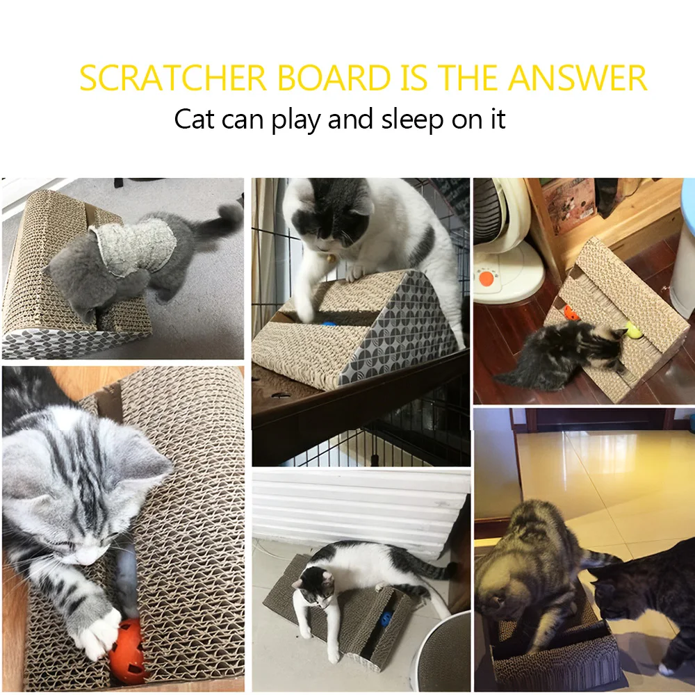 Corrugated paper Cat Scratch board with catnip ball Cat bed cushion mat Cat Scratcher Scratching pad Post cat Interactive Toy
Corrugated paper Cat Scratch board with catnip ball Cat bed cushion mat Cat Scratcher Scratching pad Post cat Interactive Toy