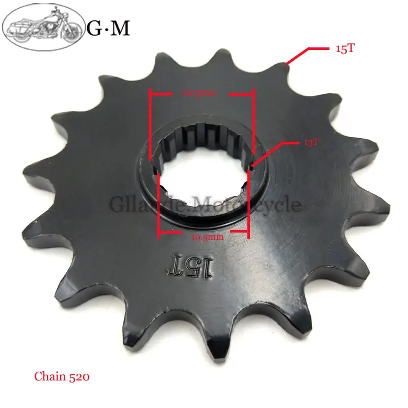 15T-520 Передняя Chian Звездочка для Suzuki DRZ400 E DRZ 400 S DR-Z SM 2000-2018 DR350 SE 94-99 DR200 1996-2015 DR 250 DR250 |