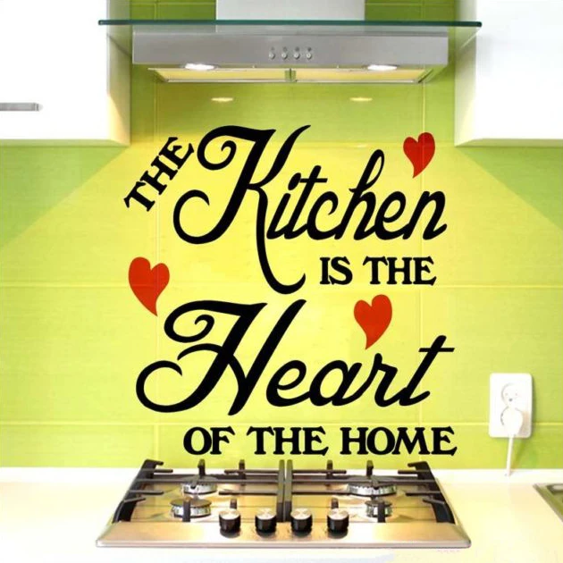 Vinyl DIY The Kitchen Is The Heart Of The Home Wall Decal art quotes wall stickers wall decoration Large Size 60x60CM
Vinyl DIY The Kitchen Is The Heart Of The Home Wall Decal art quotes wall stickers wall decoration Large Size 60x60CM