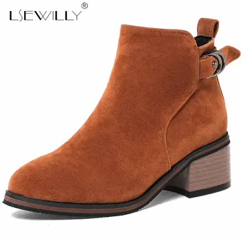 Lsewilly Size 32-44 Women Ankle Boots Buckle Add Plush Platform Square High Heels Shoes Woman Autumn Winter Snow Boots Shoes
Lsewilly Size 32-44 Women Ankle Boots Buckle Add Plush Platform Square High Heels Shoes Woman Autumn Winter Snow Boots Shoes