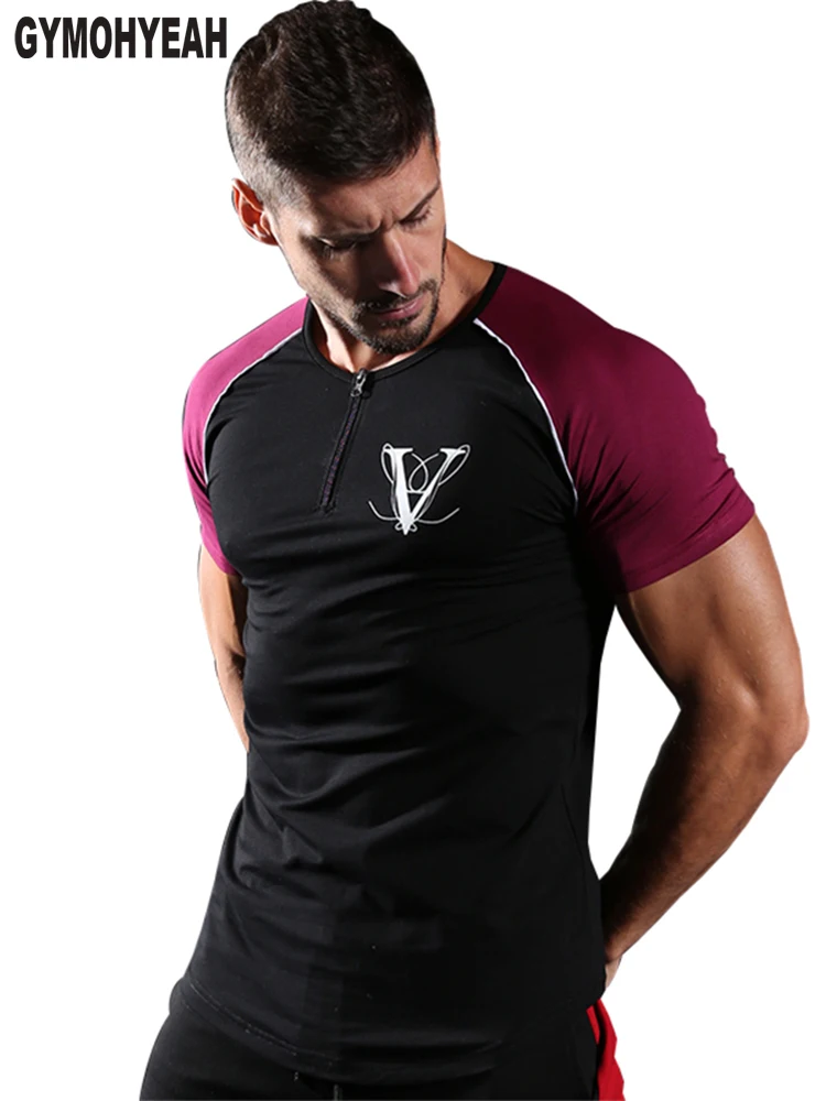 GYMOHYEAH Brand T-Shirts Men Summer Short Sleeve Stitching cuffs zipper O-neck Stripe Printed Loose Slim T shirt Mens Tops Tee
GYMOHYEAH Brand T-Shirts Men Summer Short Sleeve Stitching cuffs zipper O-neck Stripe Printed Loose Slim T shirt Mens Tops Tee