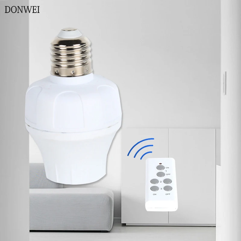 E27 Screw Wireless Remote Control Lamp Holder Light Cap Socket Bulb Switch Converter light base with Remote Controller
E27 Screw Wireless Remote Control Lamp Holder Light Cap Socket Bulb Switch Converter light base with Remote Controller