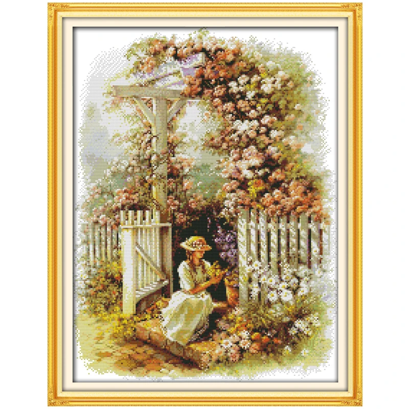 Garden girl s Counted Cross Stitch Diy 11CT 14CT Cross Stitch Set Landscape Cross-Stitch Kit Embroidery Needlework
Garden girl s Counted Cross Stitch Diy 11CT 14CT Cross Stitch Set Landscape Cross-Stitch Kit Embroidery Needlework