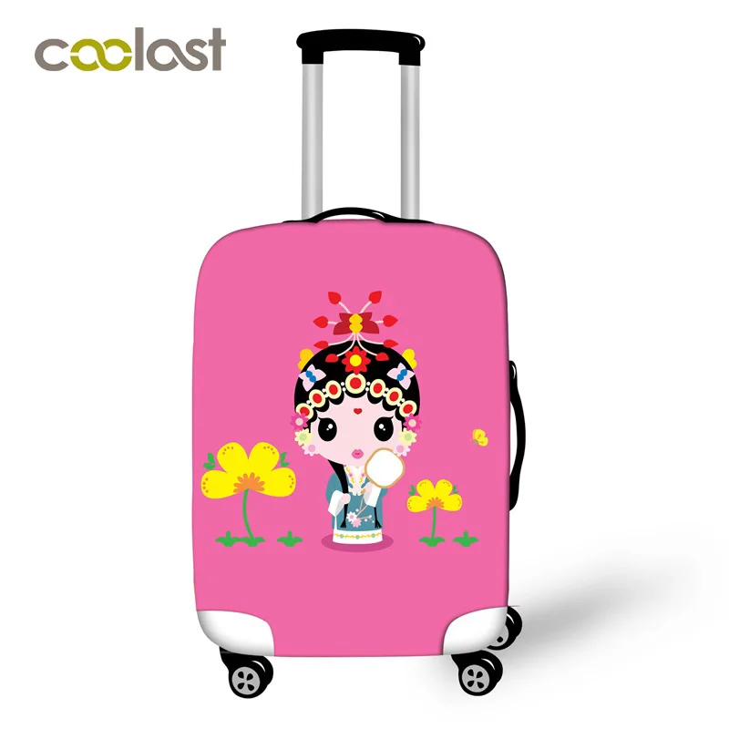 Peking Opera Style Luggage Protective Covers Dust-proof Women valise bagages roulettes 3D Elastic Pink Suitcase Cover for girls
Peking Opera Style Luggage Protective Covers Dust-proof Women valise bagages roulettes 3D Elastic Pink Suitcase Cover for girls