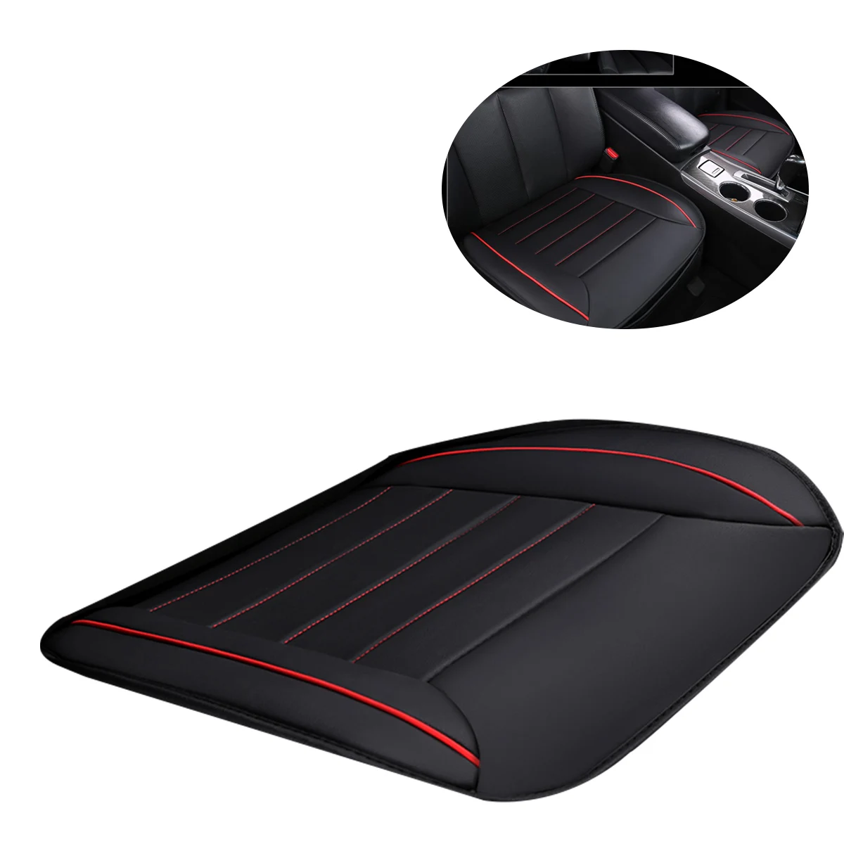 Universal Leather Car Seat Cushion Pad Full Coverage Front Auto Seat Cover Mat for Protection (Black)
Universal Leather Car Seat Cushion Pad Full Coverage Front Auto Seat Cover Mat for Protection (Black)