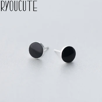RYOUCUTE 100% Real Silver Color Korean Black Round Earrings for Women Men Wedding Jewelry Brincos Pendientes Wholesale
RYOUCUTE 100% Real Silver Color Korean Black Round Earrings for Women Men Wedding Jewelry Brincos Pendientes Wholesale