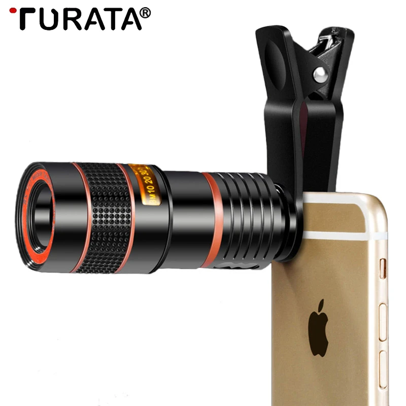 Turata 12X 8X оптический зум объектив мобильного телефона телескоп универсальный