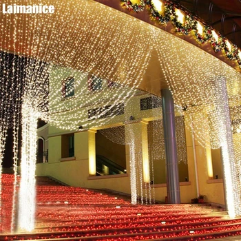 Long 6M*3M 600 LED Christmas Garland Curtain Icicle String Lights 220V Indoor Outdoor Party Garden Fairy Holiday Decor Lighting
Long 6M*3M 600 LED Christmas Garland Curtain Icicle String Lights 220V Indoor Outdoor Party Garden Fairy Holiday Decor Lighting