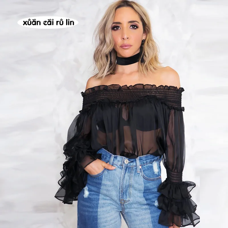 Fashion 2017 Summer Plus Size XL XXL Sexy Womens Chiffon Blouse Loose Shirt Off Shoulder Female Transparent Big Size Tops Blusas
Fashion 2017 Summer Plus Size XL XXL Sexy Womens Chiffon Blouse Loose Shirt Off Shoulder Female Transparent Big Size Tops Blusas