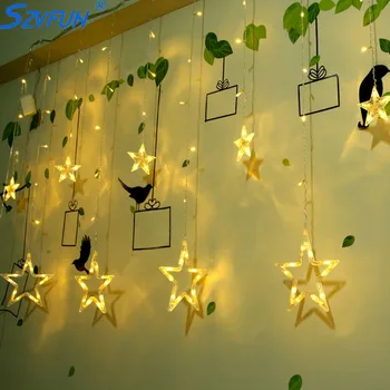 Szvfun Garland Led Curtain String Lights 2.5M 8 Modes LED Star Lichterkette Christmas Lights for Wedding Party Decoration x10pcs
Szvfun Garland Led Curtain String Lights 2.5M 8 Modes LED Star Lichterkette Christmas Lights for Wedding Party Decoration x10pcs