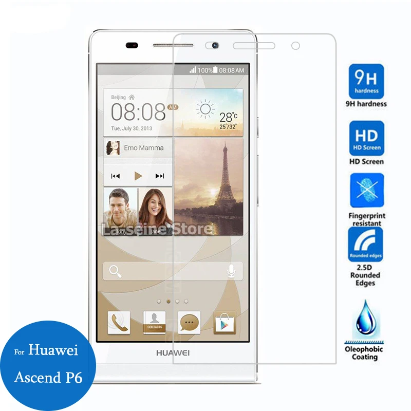 

Tempered Glass For Huawei Ascend P6 Screen Protector 2.5D 9H Anti-Explosion Protective Film On P 6 P6S P6 S P6-C00 GL11S