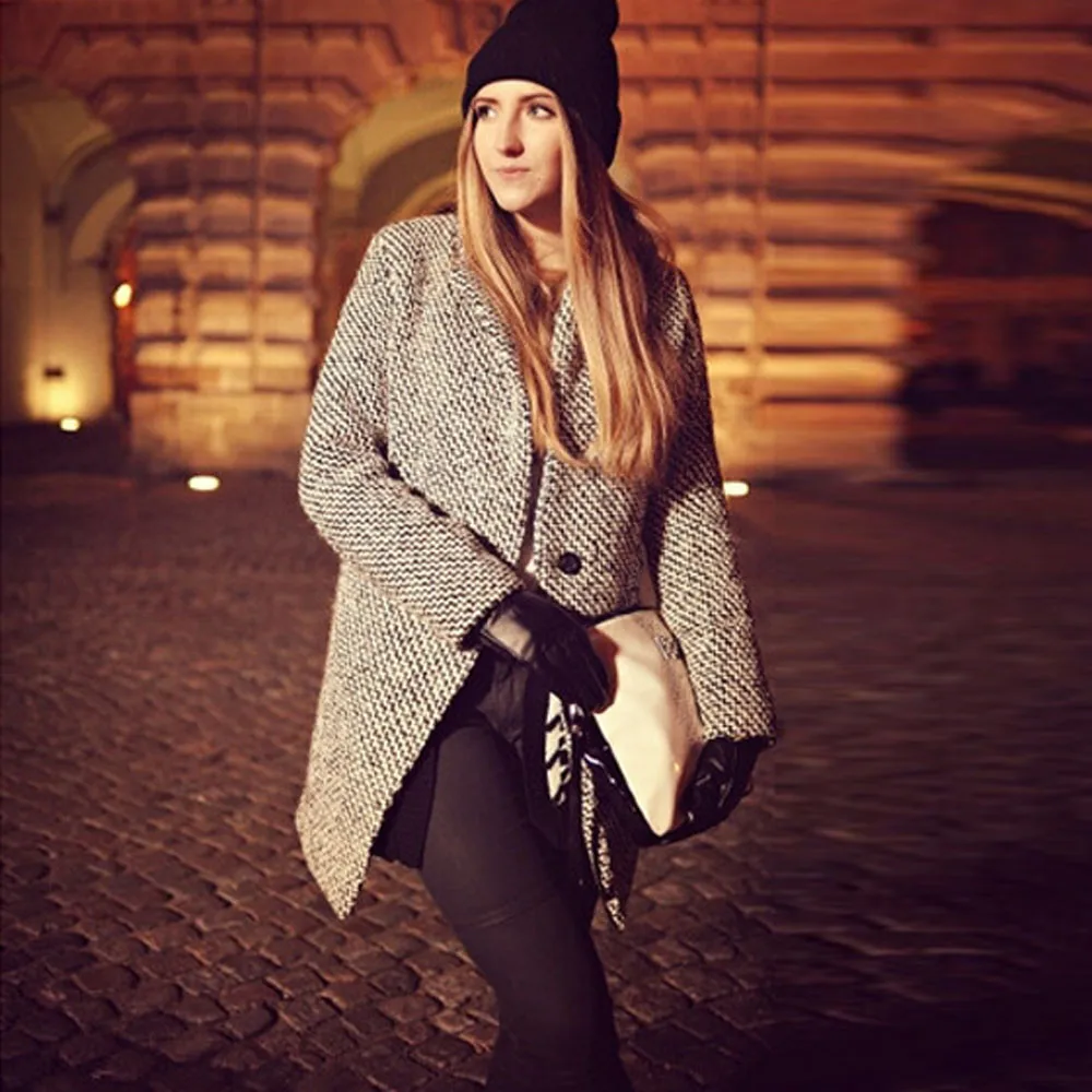 Wool Jacket Women Plus Size Women Long Sleeve Turn-down Collar Outwear Jacket Casual Autumn Winter Elegant Long Coats
Wool Jacket Women Plus Size Women Long Sleeve Turn-down Collar Outwear Jacket Casual Autumn Winter Elegant Long Coats