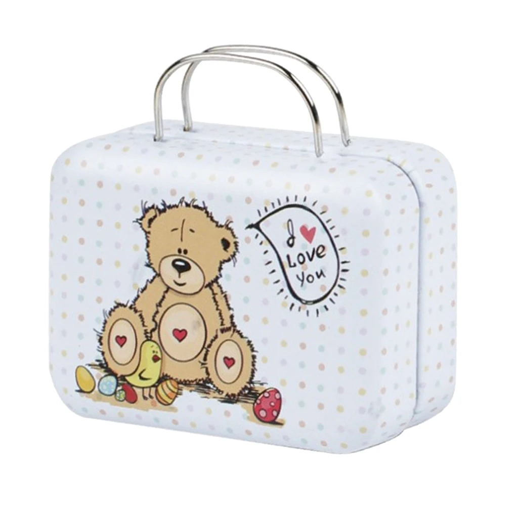 1/6 1/4 BJD Doll Metal Mini Suitcase Luggage Traveling Case with Lovely Bear Patterns Dollhouse Scenes Accessory
1/6 1/4 BJD Doll Metal Mini Suitcase Luggage Traveling Case with Lovely Bear Patterns Dollhouse Scenes Accessory