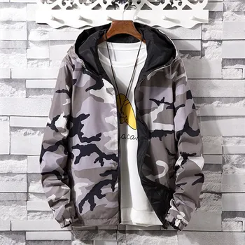 Autumn New Mens Coats And Jackets Loose Camouflage Double-sided Hip Hop Jacket Fashion Teen High Quality Baseball Jacket Men
Autumn New Mens Coats And Jackets Loose Camouflage Double-sided Hip Hop Jacket Fashion Teen High Quality Baseball Jacket Men