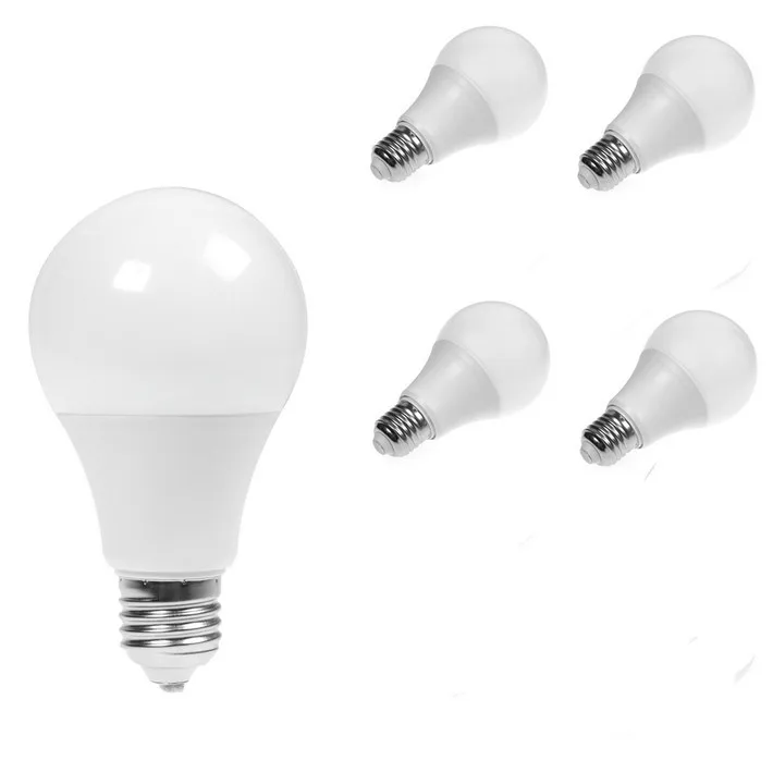 

85-265V,5pcs/Lot super bright 5W 7W 9W 12W A19 E26 E27 LED Bulb Replace 100W Incandescent White Lighting 6500K 810LM LED Lamp