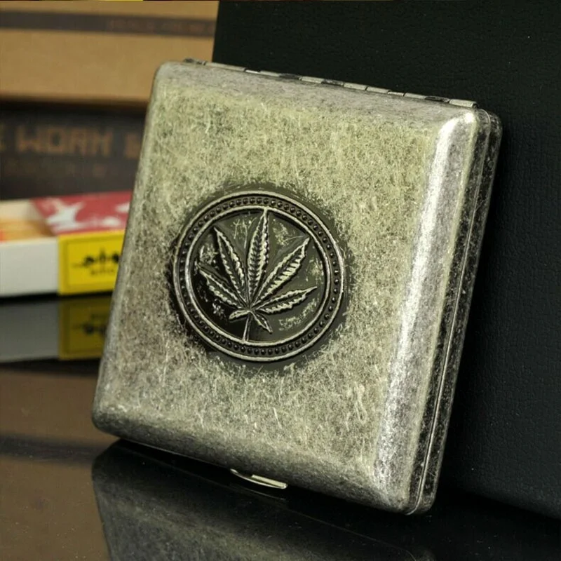 Portable Marijuana Pocket Tobacco Metal Copper Maple Leaf Cigarette Case for 20 Cigarettes Storage Box Holder
Portable Marijuana Pocket Tobacco Metal Copper Maple Leaf Cigarette Case for 20 Cigarettes Storage Box Holder