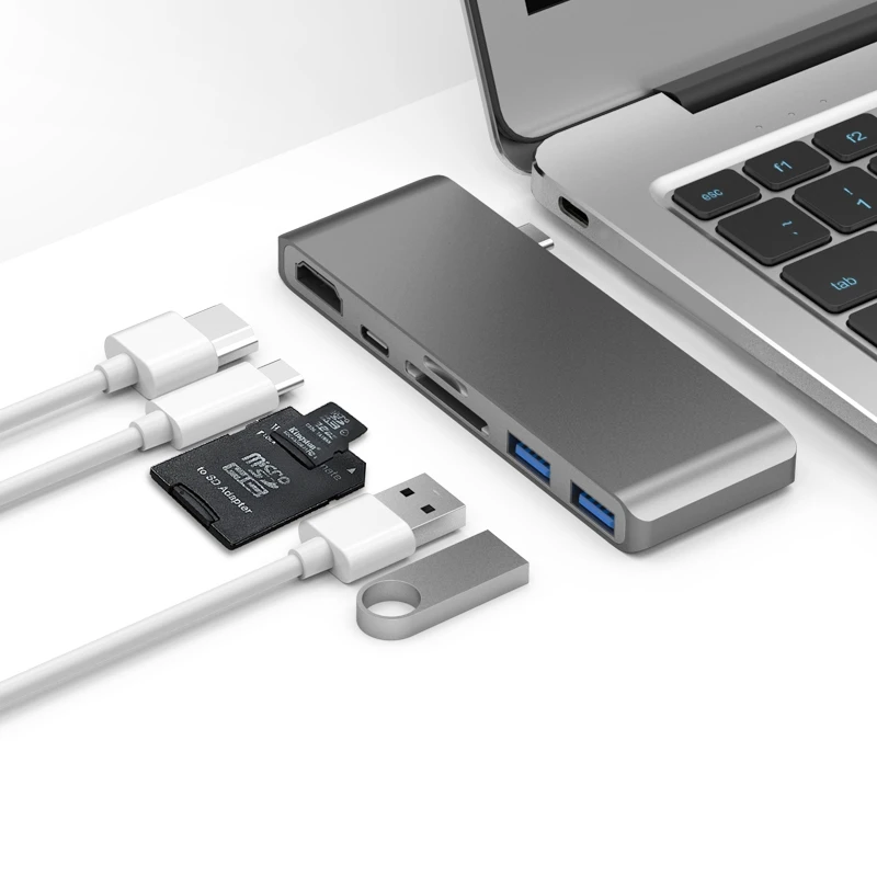 Basix T6 6 in 1 Type-C to USB 3.0 x 2 Type-C x 1 HUB Adapter SD Card Reader Micro SD for Type-C Channel Computers and Phones
Basix T6 6 in 1 Type-C to USB 3.0 x 2 Type-C x 1 HUB Adapter SD Card Reader Micro SD for Type-C Channel Computers and Phones