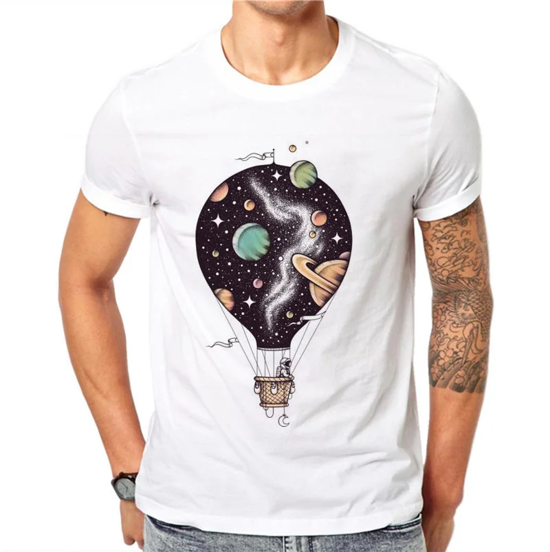 100% Cotton Hot Air Balloon Design Summer Short Sleeves Cartoons Universe Astronaut Men White Tees T-Shirts Top Shirt
100% Cotton Hot Air Balloon Design Summer Short Sleeves Cartoons Universe Astronaut Men White Tees T-Shirts Top Shirt