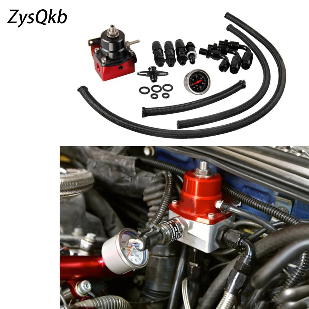 New Universal Rubber hose and gauge Fuel Pressure Regulator Oil Cooler Kit Red with Blue without logo
New Universal Rubber hose and gauge Fuel Pressure Regulator Oil Cooler Kit Red with Blue without logo