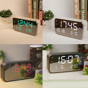 LED Digital Alarm Clock with Mirror Surface Design Time Date Temperature Calendar USB Power Desk Clock
LED Digital Alarm Clock with Mirror Surface Design Time Date Temperature Calendar USB Power Desk Clock