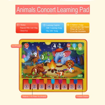 Fun Cartoon Animals Tablet Early learning Machine,toys Pad Music and Instruments Sound Development Educational toys for children
Fun Cartoon Animals Tablet Early learning Machine,toys Pad Music and Instruments Sound Development Educational toys for children