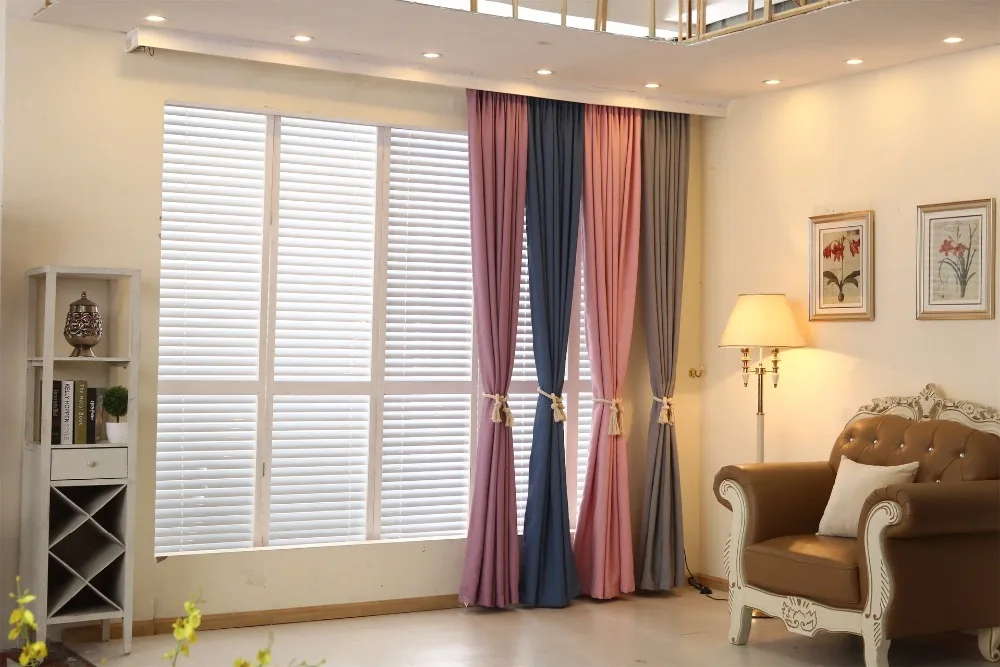 High Quality Simple Modern Type Pure Color Thicken Window Blackout