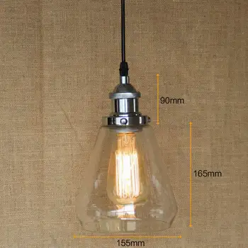 LOFT Retro Industrial Hanging clear glass shade Pendant Lamp with Edison/LED Light bulb|Kitchen Lights and Cabinet Lights
LOFT Retro Industrial Hanging clear glass shade Pendant Lamp with Edison/LED Light bulb|Kitchen Lights and Cabinet Lights