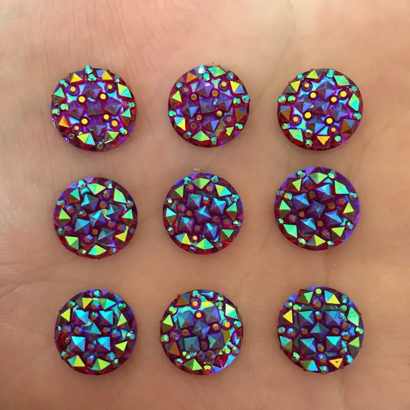 New (80 pieces/lot) 12mm Resin AB color Round FlatBack Appliques/wedding DIY craft C366
New (80 pieces/lot) 12mm Resin AB color Round FlatBack Appliques/wedding DIY craft C366