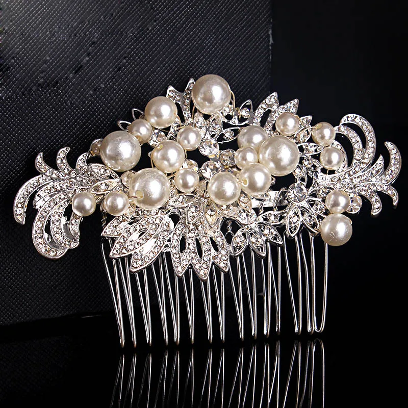 Floralbride Art Deco Alloy Clear Rhinestones Crystals Pearls Flower Wedding Hair Comb Bridal Hair Accessories Women Jewelry
Floralbride Art Deco Alloy Clear Rhinestones Crystals Pearls Flower Wedding Hair Comb Bridal Hair Accessories Women Jewelry