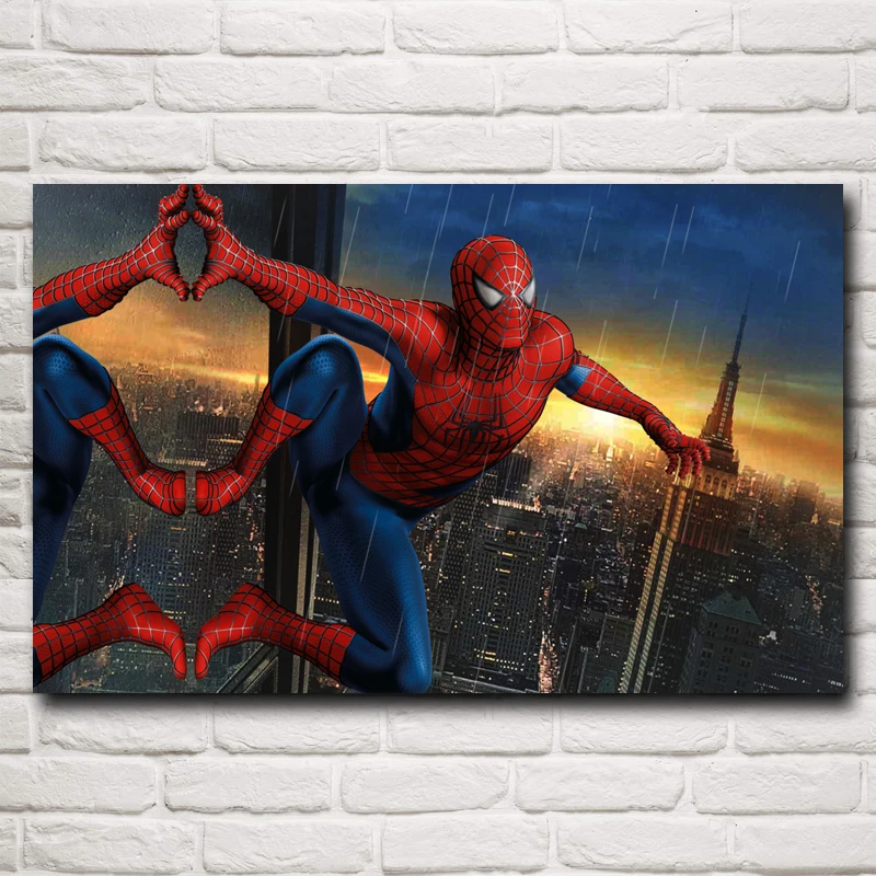 

Super Hero Spider-Man Movie Art Silk Fabric Poster Print Home Wall Decor Picture 12x19 15x24 19x30 22x35 Inches Free Shipping
