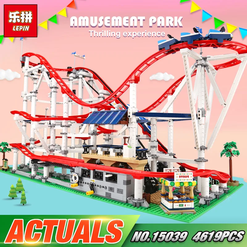 

In Stock DHL Lepin 15039 The 10261 Roller Funny Model Coaster Set Building Series Buidling Blocks Bricks Kids Toys Model Gifts