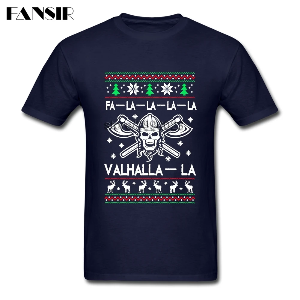 XS 3XL вальгаллу ла уродливые рождественскые Викинг один футболки Для мужчин s