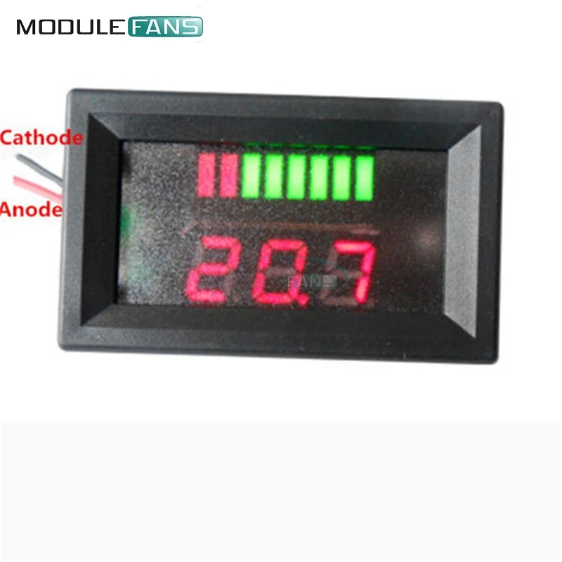 12V ACID Red Lead Battery Capacity Indicator Charge Level Lead-acid LED Tester Voltmeter For Arduino
12V ACID Red Lead Battery Capacity Indicator Charge Level Lead-acid LED Tester Voltmeter For Arduino