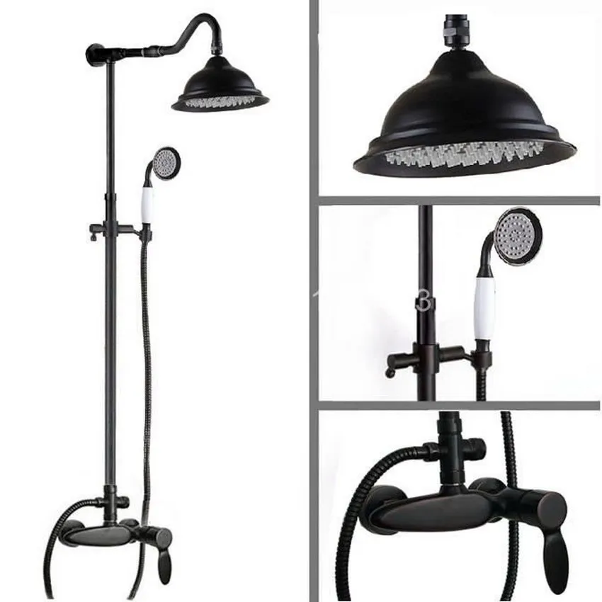 8.2 Inch Rain Shower Head Black Oil Rubbed Bronze Bathroom Wall Mount Rainfall Handshower Shower Set ars722
8.2 Inch Rain Shower Head Black Oil Rubbed Bronze Bathroom Wall Mount Rainfall Handshower Shower Set ars722