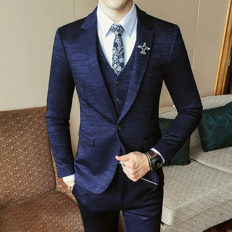 Blue Men Suits 2018 Groom Suit Mens 3 Piece Suits Men Wedding Suit Grey Costume Homme Mariage Costume Homme
Blue Men Suits 2018 Groom Suit Mens 3 Piece Suits Men Wedding Suit Grey Costume Homme Mariage Costume Homme