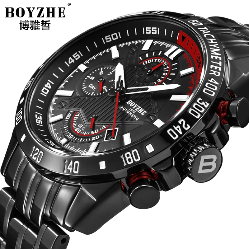 BOYZHE Top Brand Luxury Men Sport Mechanical Watch Automatic Mens Military Waterproof Calendar Gifts Watches Relogio Masculino
BOYZHE Top Brand Luxury Men Sport Mechanical Watch Automatic Mens Military Waterproof Calendar Gifts Watches Relogio Masculino