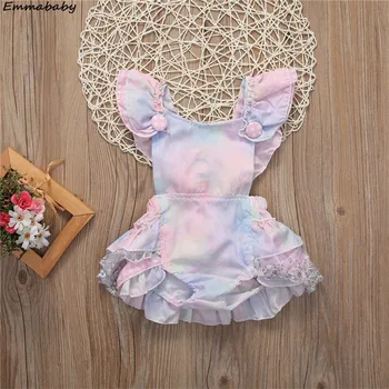 Cute Newest Newborn Baby Girls Sleeveless Ruffled Printed Rompers Jumpsuit Outfits Sunsuit Baby Grils Clothes One-piece Summer
Cute Newest Newborn Baby Girls Sleeveless Ruffled Printed Rompers Jumpsuit Outfits Sunsuit Baby Grils Clothes One-piece Summer
