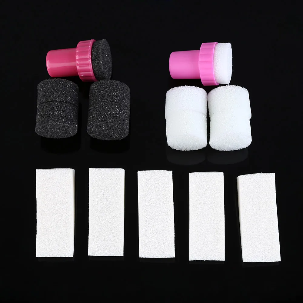 15pcs Nail Art Makeup Sponge Gradual Change Stamper Polish Stamping Manicure Make Up Nail Tools Hot Pink