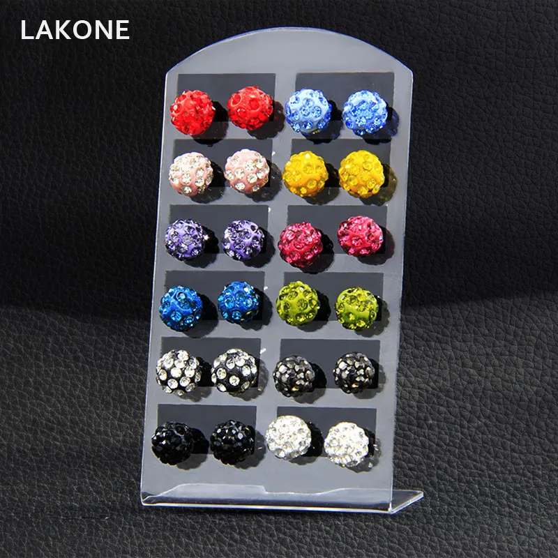 12 Pair Set Stud Earrings 8mm Shamballa Brand Earrings Micro Disco Ball Shamballa Crystal Stud Earring For Women Fashion Jewelry
12 Pair Set Stud Earrings 8mm Shamballa Brand Earrings Micro Disco Ball Shamballa Crystal Stud Earring For Women Fashion Jewelry