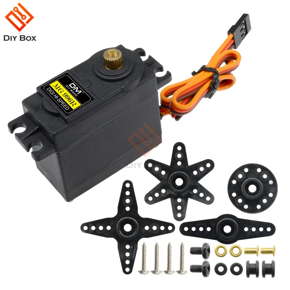 MG996R Servo Motor MG996 Digital RC Servo Motor Metal Gear Motor High Torque DC Motor for Helicopter RC Car Boat 1/8 High Speed
MG996R Servo Motor MG996 Digital RC Servo Motor Metal Gear Motor High Torque DC Motor for Helicopter RC Car Boat 1/8 High Speed