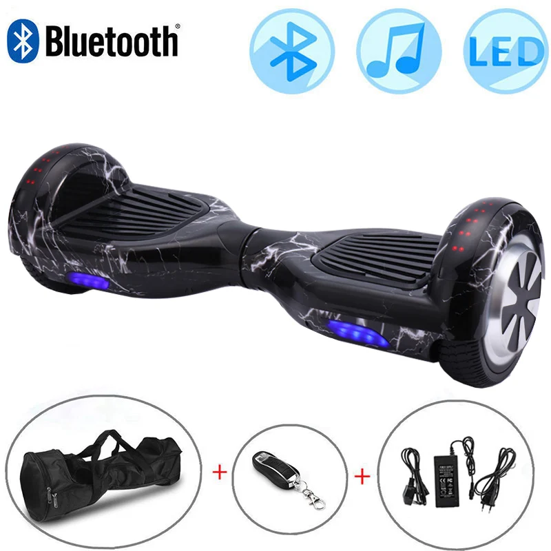 Electric Scooters 6.5 Inch Black Flash Hoverboard Balance Board Self Balance Scooters 2 Wheels Skateboard Bluetooth+Key+Bag
Electric Scooters 6.5 Inch Black Flash Hoverboard Balance Board Self Balance Scooters 2 Wheels Skateboard Bluetooth+Key+Bag