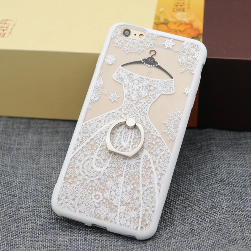 Soft TPU black lace wedding dress Coque phone font b case b font for font b