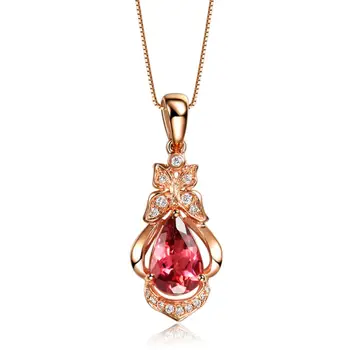 GVBORI 18K Rose Gold Necklace Pendant Fine Jewelry Valentine Drop Pendant rose gold Tourmaline
GVBORI 18K Rose Gold Necklace Pendant Fine Jewelry Valentine Drop Pendant rose gold Tourmaline