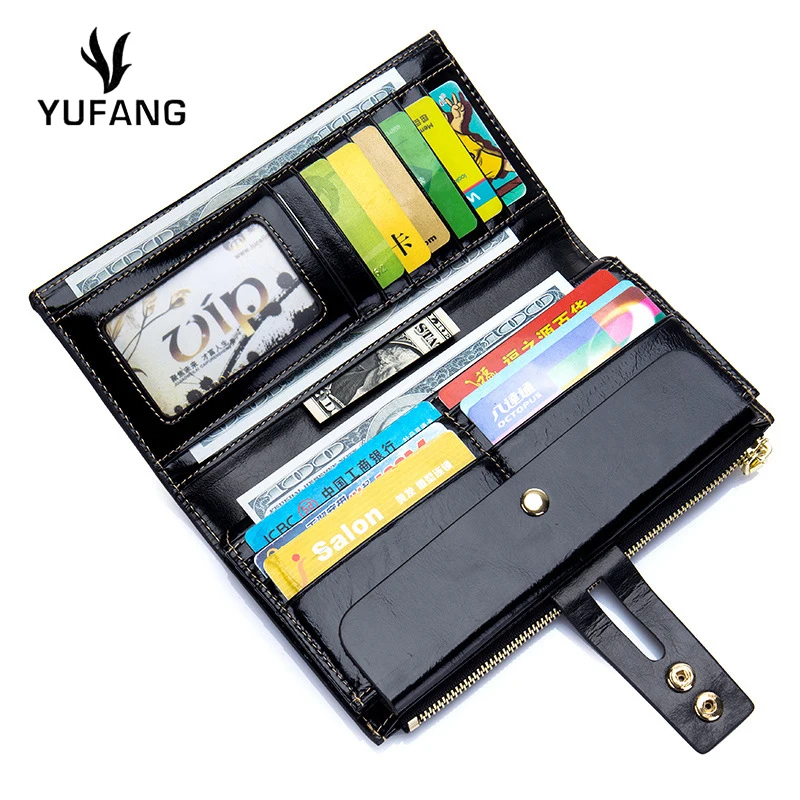 YUFANG Card Holder Ladies Oil Wax Genuine Leather Female Purse Large Capacity Clutch Money Bag Hasp Women Wallet Soft Leather
YUFANG Card Holder Ladies Oil Wax Genuine Leather Female Purse Large Capacity Clutch Money Bag Hasp Women Wallet Soft Leather